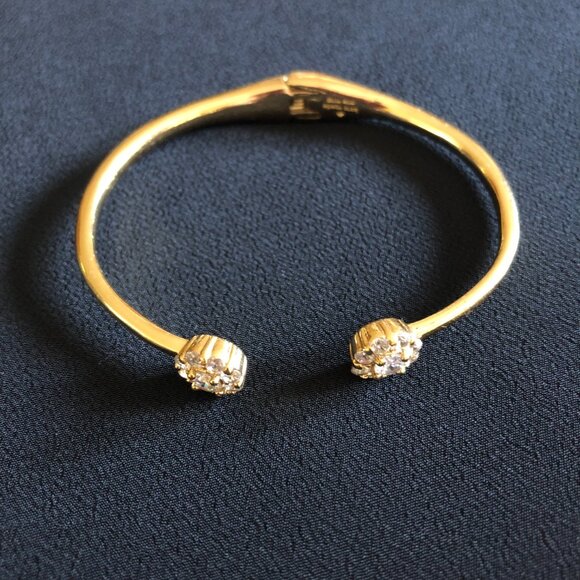 AUTHENTIC Kate Spade Gold Tone Bracelet With Sparkling Crytals. - Picture 2 of 8